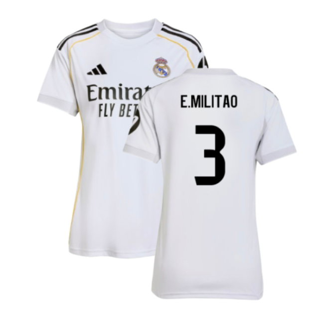 2025-2026 Real Madrid Home Shirt (Womens) (E.Militao 3)