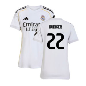 2025-2026 Real Madrid Home Shirt (Womens) (Rudiger 22)
