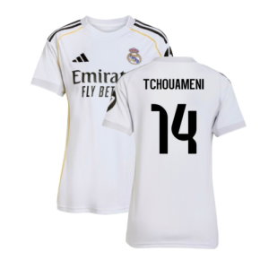 2025-2026 Real Madrid Home Shirt (Womens) (Tchouameni 14)