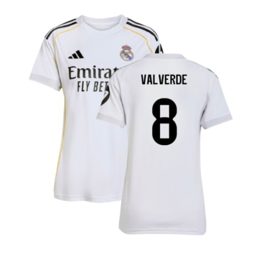 2025-2026 Real Madrid Home Shirt (Womens) (Valverde 8)