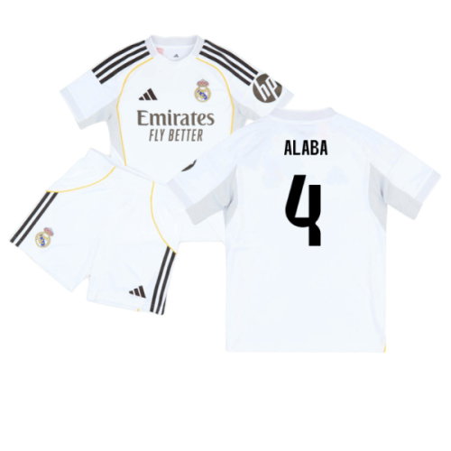 2025-2026 Real Madrid Home Youth Kit (Alaba 4)