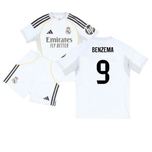 2025-2026 Real Madrid Home Youth Kit (Benzema 9)