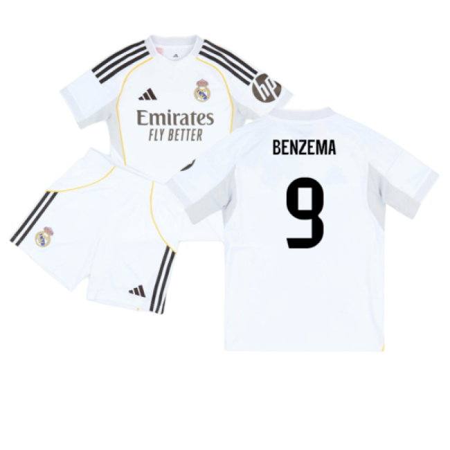 2025-2026 Real Madrid Home Youth Kit (Benzema 9)