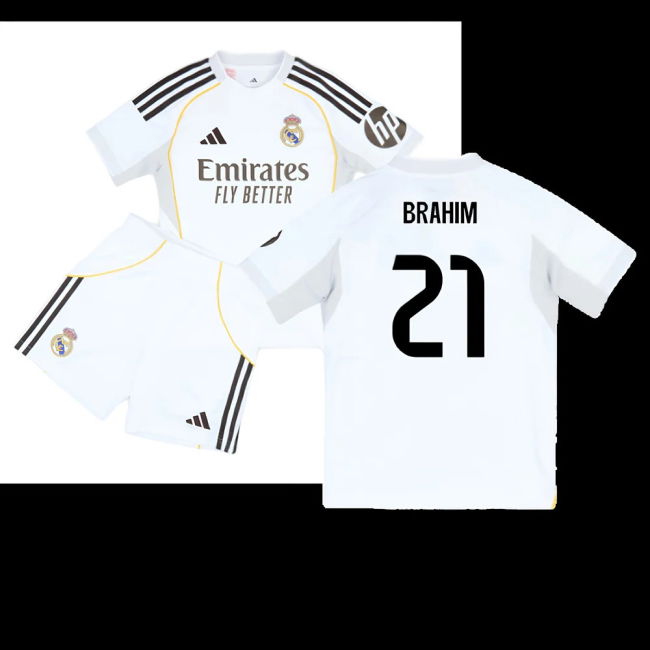 2025-2026 Real Madrid Home Youth Kit (Brahim 21)