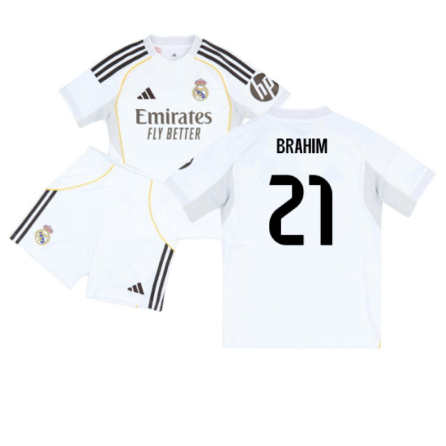 2025-2026 Real Madrid Home Youth Kit (Brahim 21)