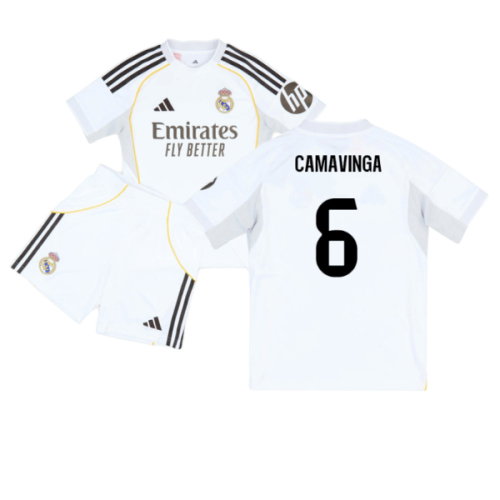 2025-2026 Real Madrid Home Youth Kit (Camavinga 6)