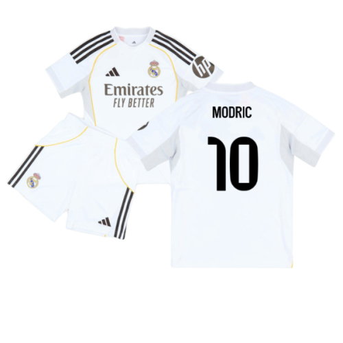 2025-2026 Real Madrid Home Youth Kit (Modric 10)