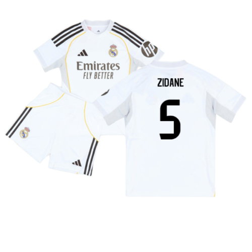 2025-2026 Real Madrid Home Youth Kit (Zidane 5)