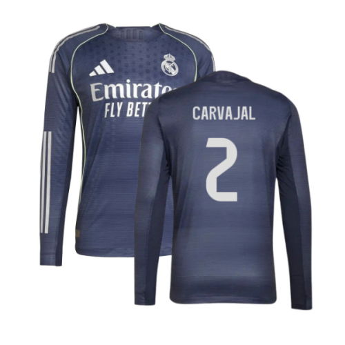 2025-2026 Real Madrid Long Sleeve Away Shirt (Carvajal 2)