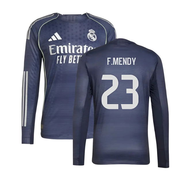 2025-2026 Real Madrid Long Sleeve Away Shirt (F.Mendy 23)