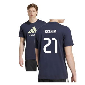 2025-2026 Real Madrid Seasonal Graphic Tee (Legend Ink) (Brahim 21)