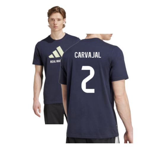 2025-2026 Real Madrid Seasonal Graphic Tee (Legend Ink) (Carvajal 2)