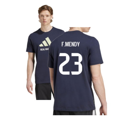 2025-2026 Real Madrid Seasonal Graphic Tee (Legend Ink) (F.Mendy 23)