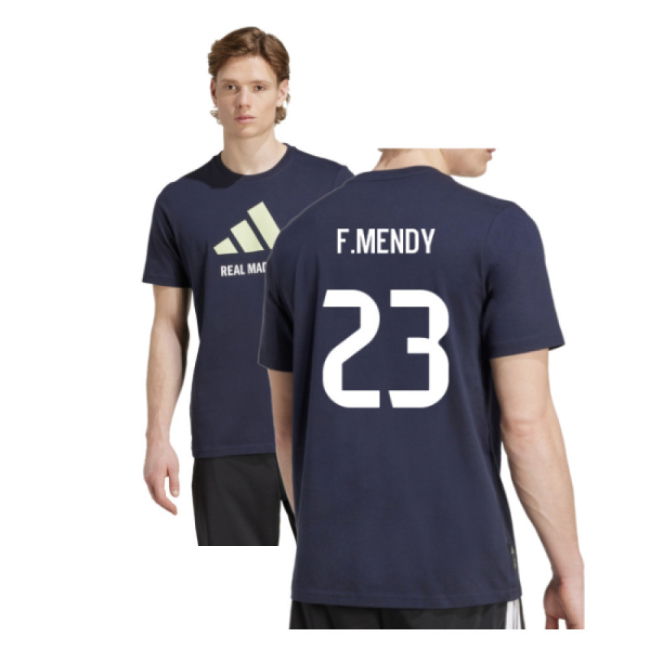 2025-2026 Real Madrid Seasonal Graphic Tee (Legend Ink) (F.Mendy 23)