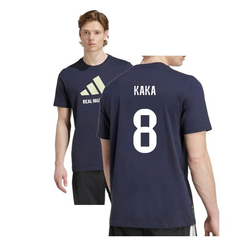 2025-2026 Real Madrid Seasonal Graphic Tee (Legend Ink) (Kaka 8)