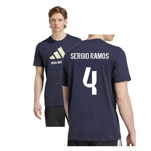 2025-2026 Real Madrid Seasonal Graphic Tee (Legend Ink) (Sergio Ramos 4)