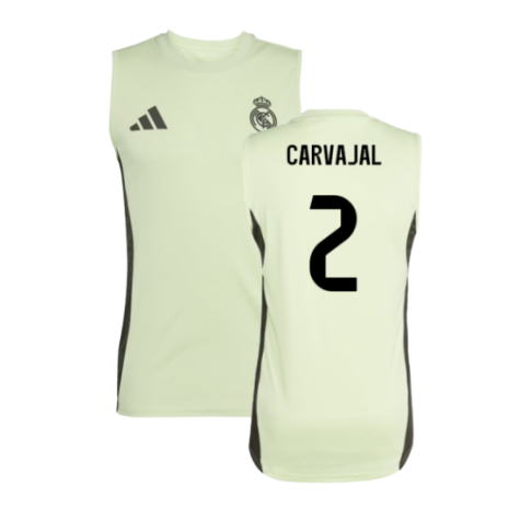 2025-2026 Real Madrid Sleeveless Training Jersey (Almost Lime) (Carvajal 2)