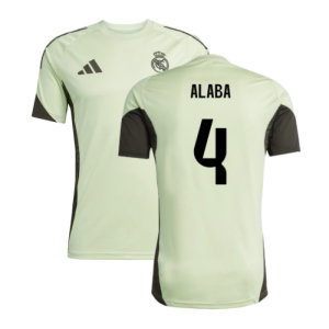 2025-2026 Real Madrid Training Jersey (Almost Lime) (Alaba 4)