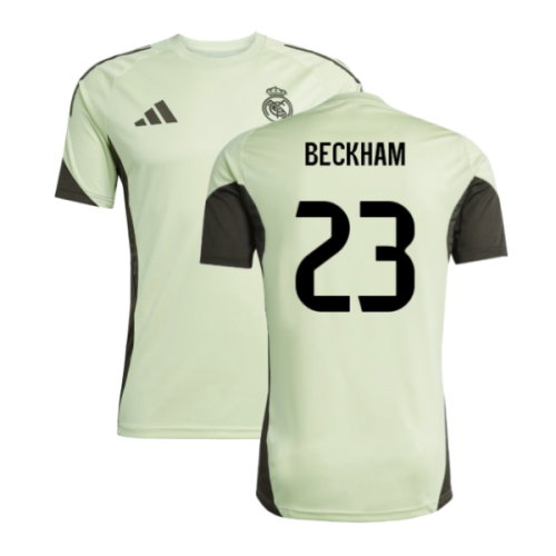 2025-2026 Real Madrid Training Jersey (Almost Lime) (Beckham 23)
