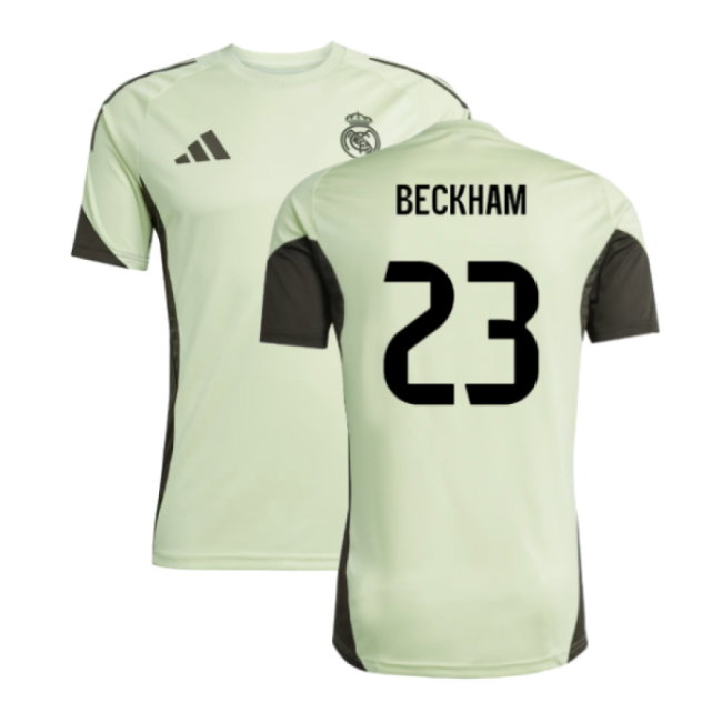 2025-2026 Real Madrid Training Jersey (Almost Lime) (Beckham 23)