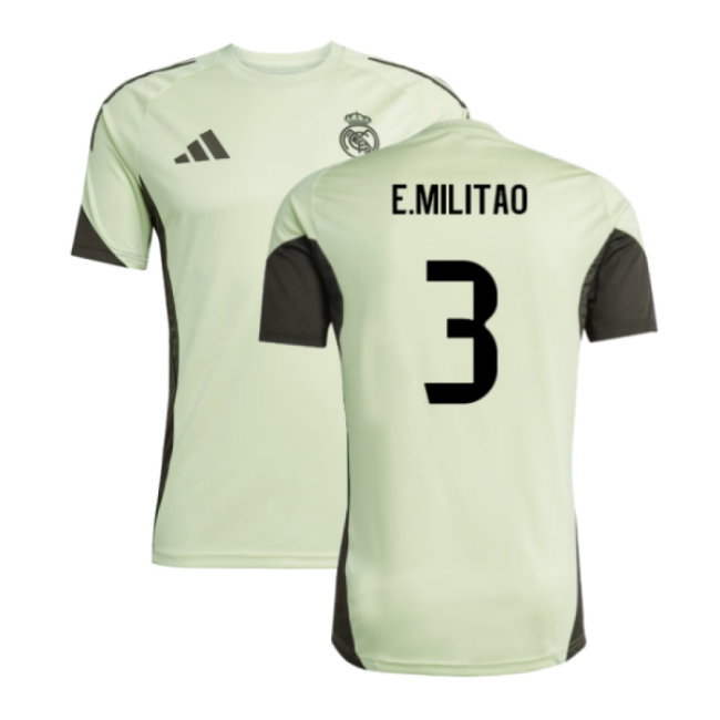 2025-2026 Real Madrid Training Jersey (Almost Lime) (E.Militao 3)