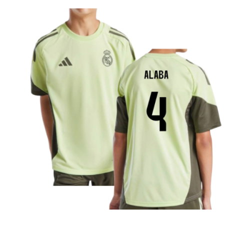 2025-2026 Real Madrid Training Jersey (Almost Lime) - Kids (Alaba 4)