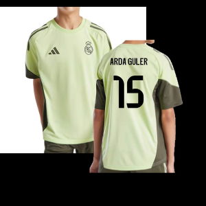 2025-2026 Real Madrid Training Jersey (Almost Lime) - Kids (Arda Guler 15)