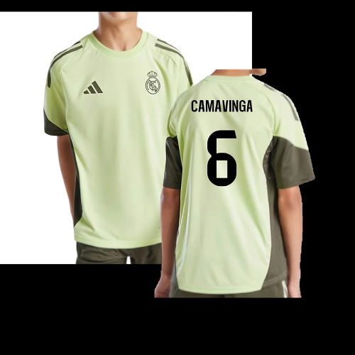 2025-2026 Real Madrid Training Jersey (Almost Lime) - Kids (Camavinga 6)