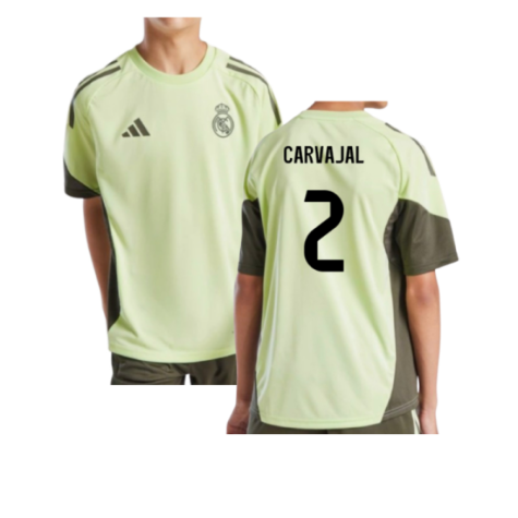 2025-2026 Real Madrid Training Jersey (Almost Lime) - Kids (Carvajal 2)
