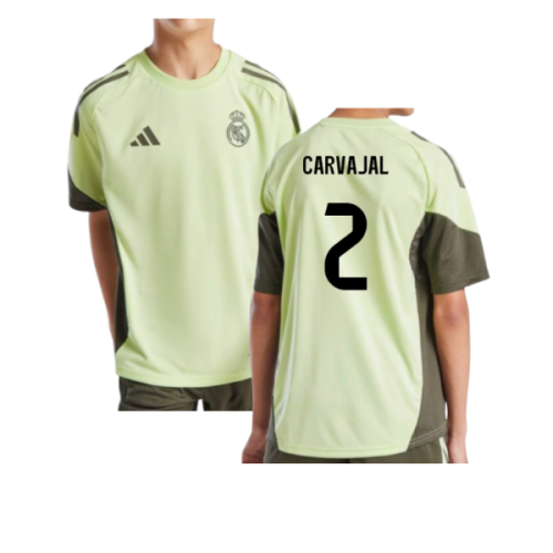 2025-2026 Real Madrid Training Jersey (Almost Lime) - Kids (Carvajal 2)