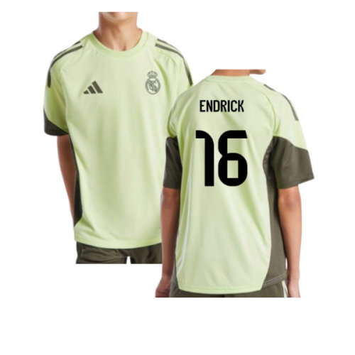 2025-2026 Real Madrid Training Jersey (Almost Lime) - Kids (Endrick 16)