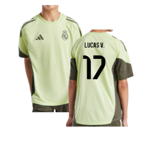 2025-2026 Real Madrid Training Jersey (Almost Lime) - Kids (Lucas V. 17)