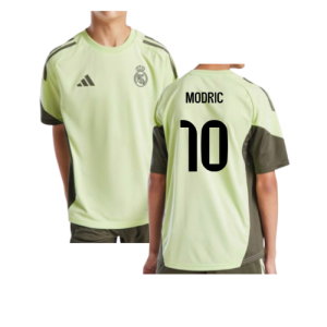 2025-2026 Real Madrid Training Jersey (Almost Lime) - Kids (Modric 10)