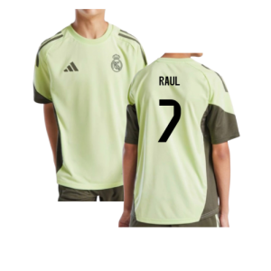 2025-2026 Real Madrid Training Jersey (Almost Lime) - Kids (Raul 7)