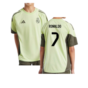 2025-2026 Real Madrid Training Jersey (Almost Lime) - Kids (Ronaldo 7)