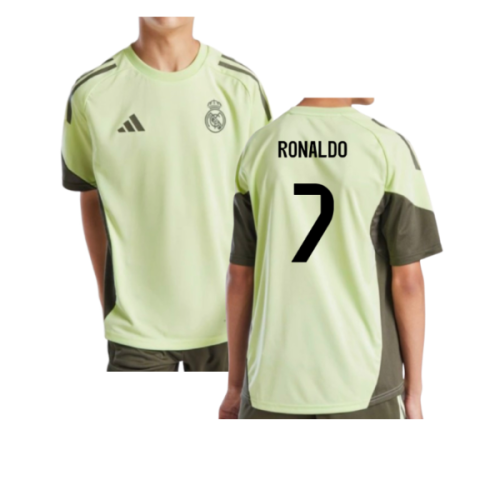 2025-2026 Real Madrid Training Jersey (Almost Lime) - Kids (Ronaldo 7)