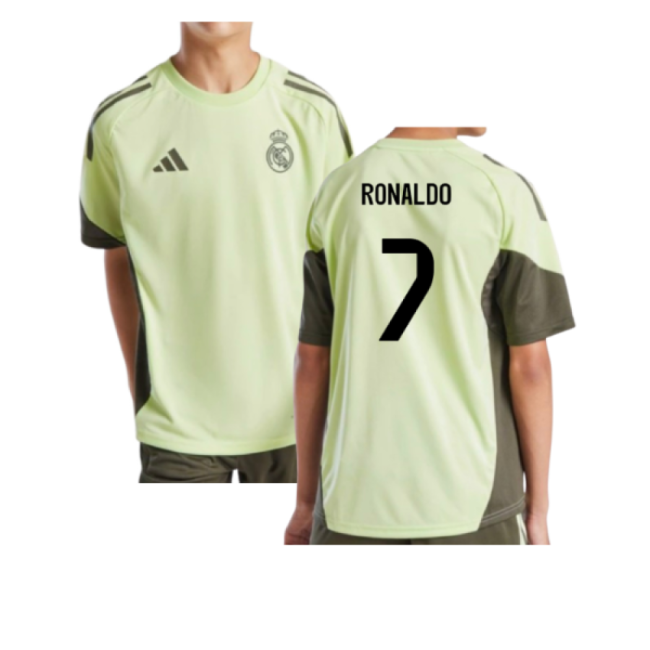 2025-2026 Real Madrid Training Jersey (Almost Lime) - Kids (Ronaldo 7)