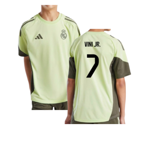 2025-2026 Real Madrid Training Jersey (Almost Lime) - Kids (Vini Jr. 7)