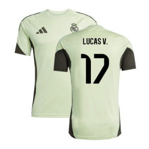 2025-2026 Real Madrid Training Jersey (Almost Lime) (Lucas V. 17)