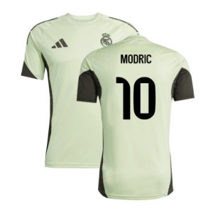 2025-2026 Real Madrid Training Jersey (Almost Lime) (Modric 10)