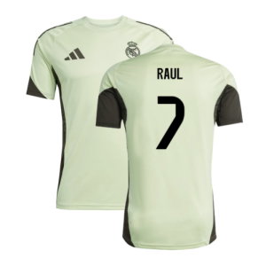 2025-2026 Real Madrid Training Jersey (Almost Lime) (Raul 7)