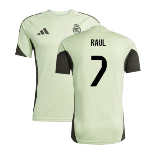 2025-2026 Real Madrid Training Jersey (Almost Lime) (Raul 7)