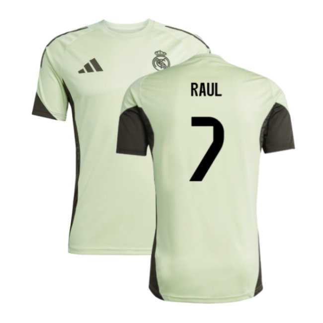 2025-2026 Real Madrid Training Jersey (Almost Lime) (Raul 7)