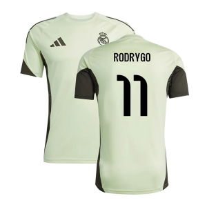 2025-2026 Real Madrid Training Jersey (Almost Lime) (Rodrygo 11)