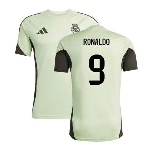 2025-2026 Real Madrid Training Jersey (Almost Lime) (Ronaldo 9)