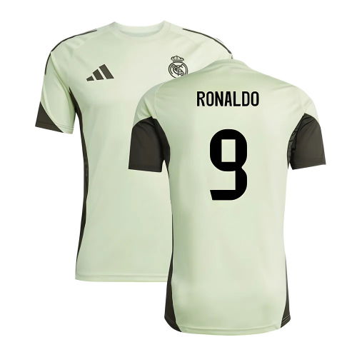2025-2026 Real Madrid Training Jersey (Almost Lime) (Ronaldo 9)