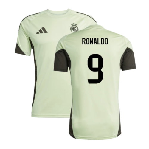 2025-2026 Real Madrid Training Jersey (Almost Lime) (Ronaldo 9)