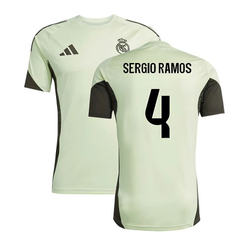 2025-2026 Real Madrid Training Jersey (Almost Lime) (Sergio Ramos 4)