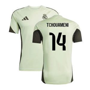 2025-2026 Real Madrid Training Jersey (Almost Lime) (Tchouameni 14)