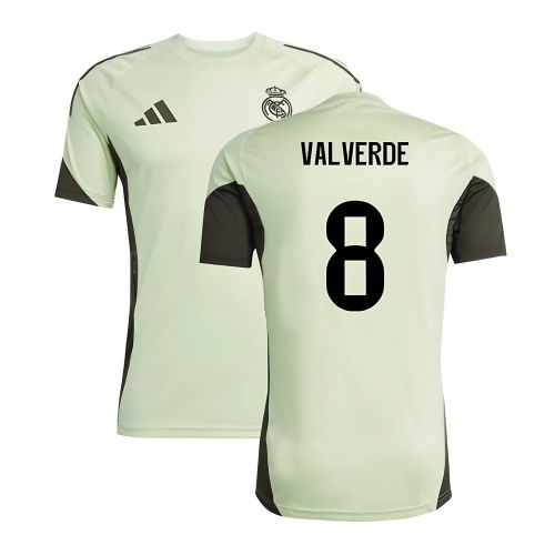 2025-2026 Real Madrid Training Jersey (Almost Lime) (Valverde 8)